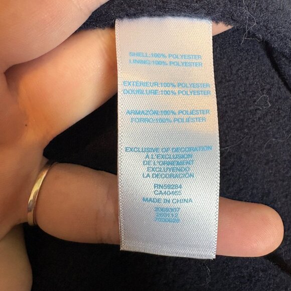 The Children’s Place Bunting Suit plush, warm stripes 6-9 months blue mittens - Picture 8 of 9